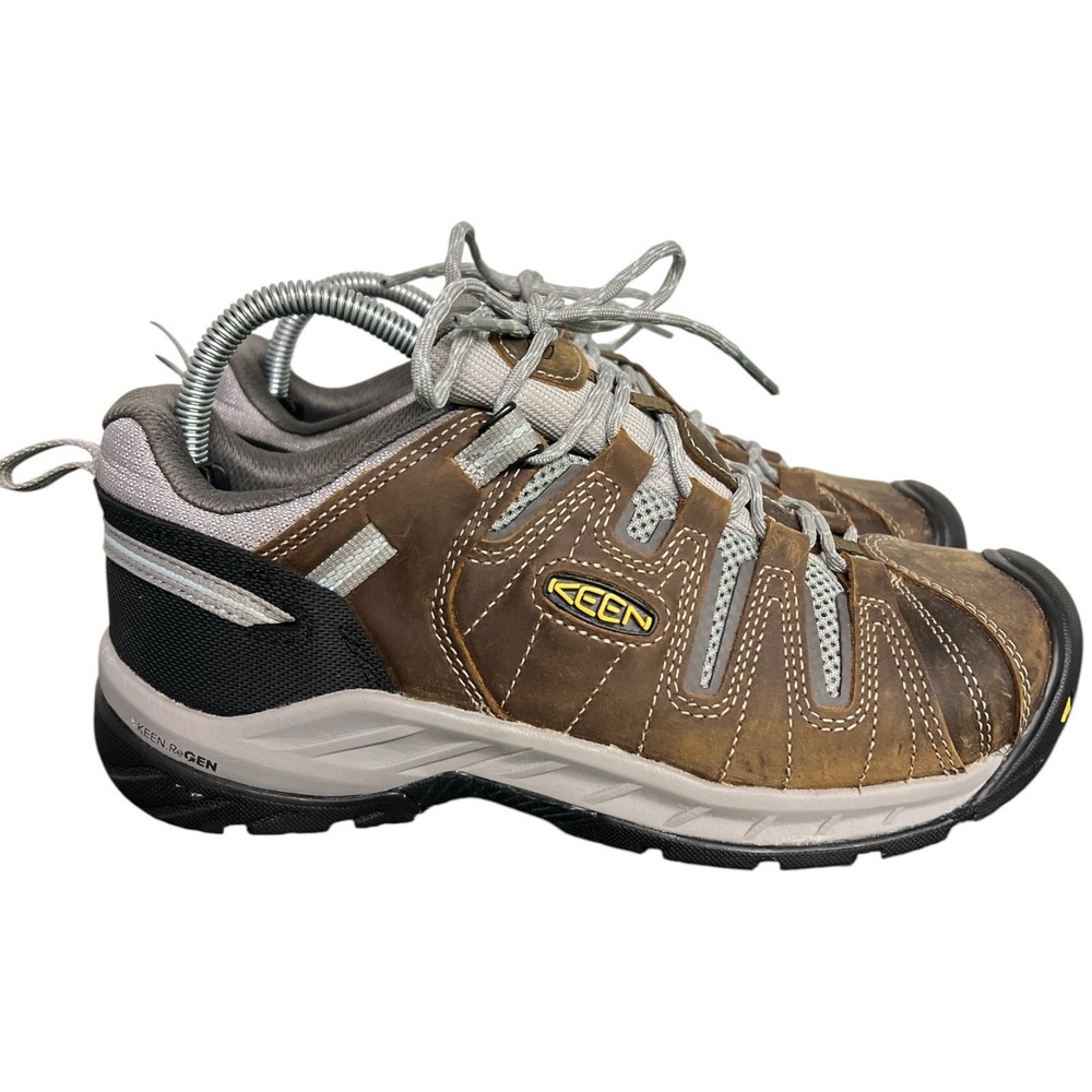KEEN Utility Flint II Women's 9.5 M Steel Toe Work Shoes Brown 1023233 EH